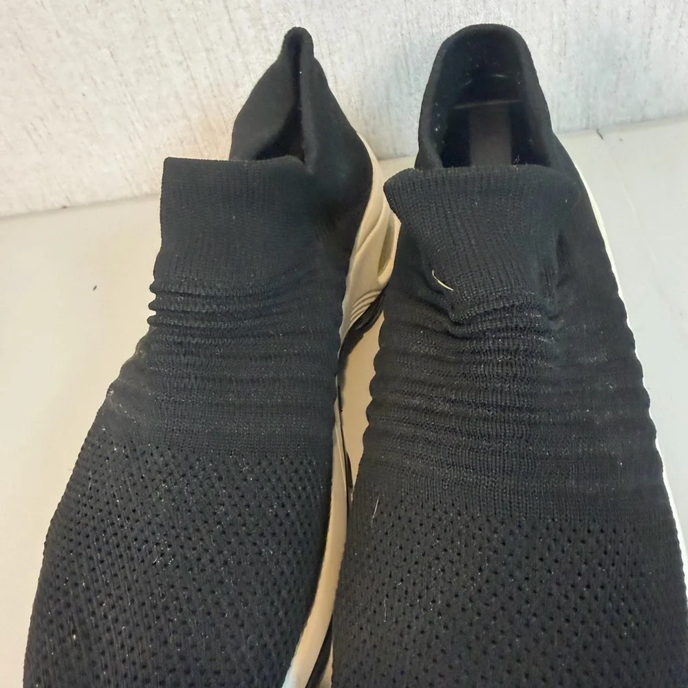 Womens Fashion Comfort Sneaker Black Knit Walk Shoes Size 9 M Slip On‎